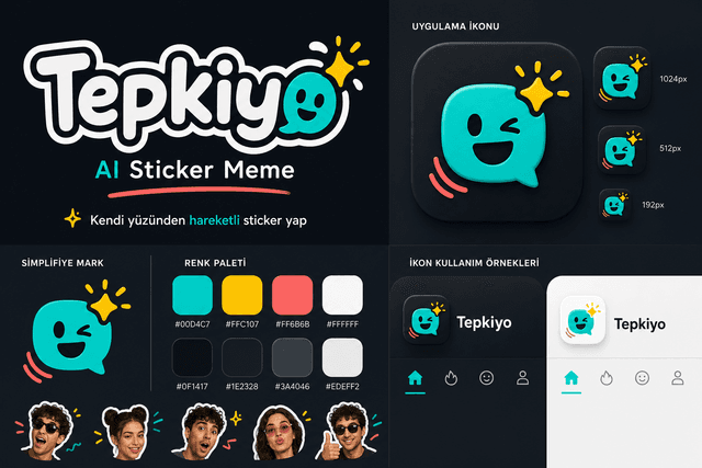 Tepkiyo logo ve ikon tasarım yönü